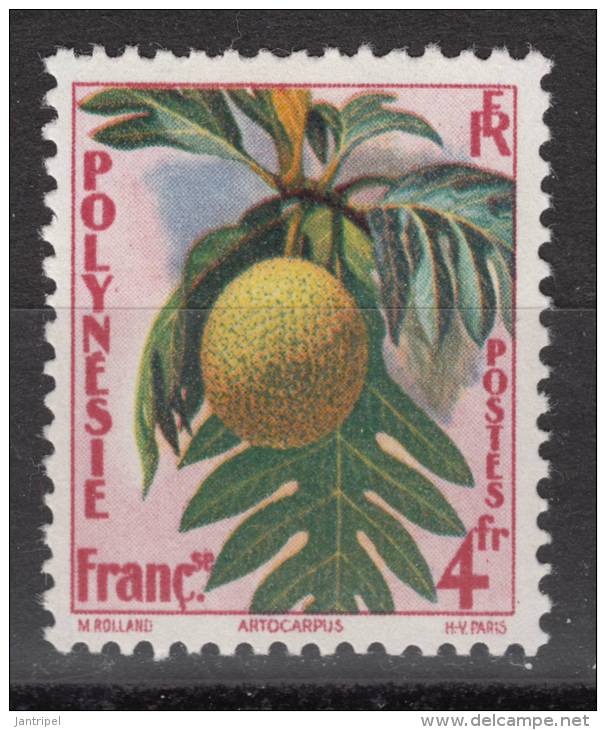 POLYNESIA  1958   4Fr   FLOWER    MH    "SEE SCANS FOR QUALITY" - Unused Stamps