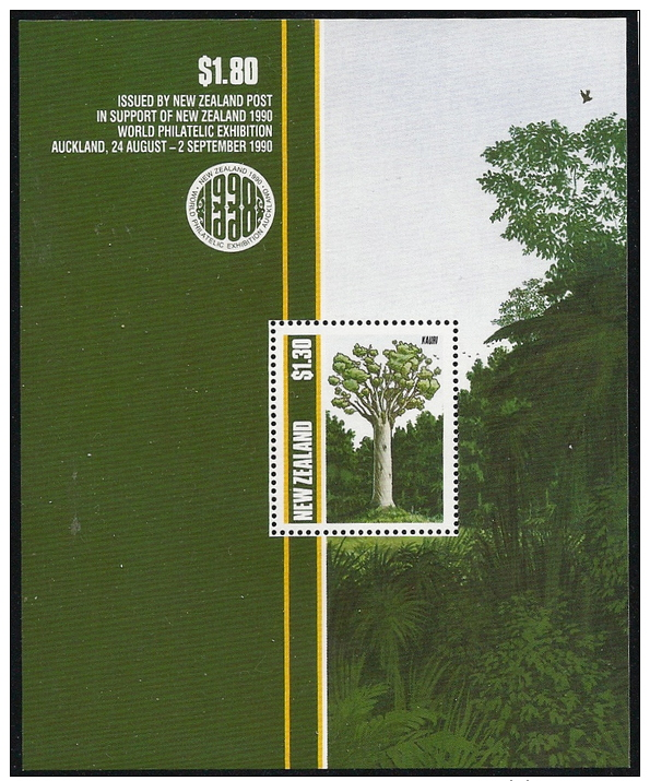 New Zealand,  Scott 2013 # 959a,  Issued 1989,  S/S Of 1,  NH,  Cat $ 4.25,  Bird - Ongebruikt