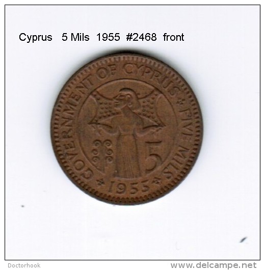 CYPRUS    5  MILS  1955 - Cipro