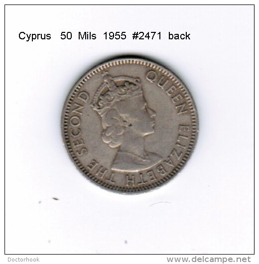 CYPRUS    50  MILS  1955  (KM # 36) - Cyprus