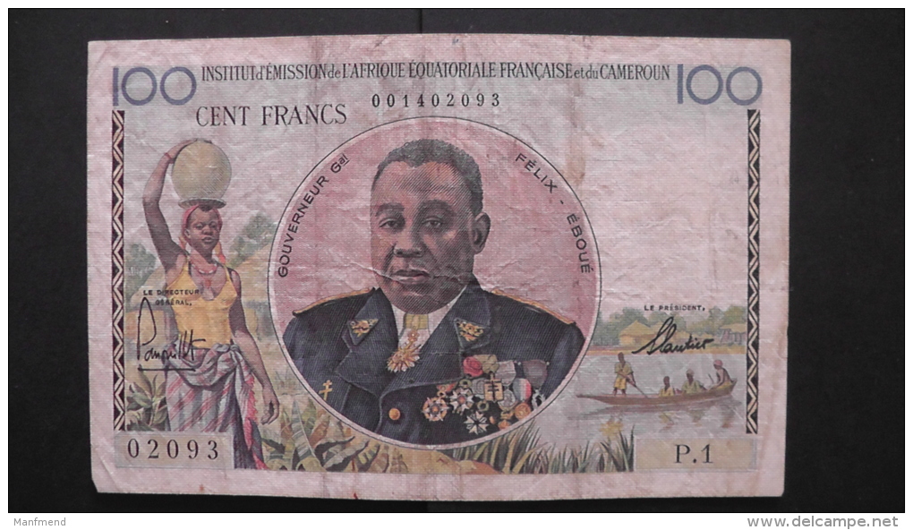 Cameroon - 1957 - 100 Francs - P 32 - VF/F - Look Scans - Camerun