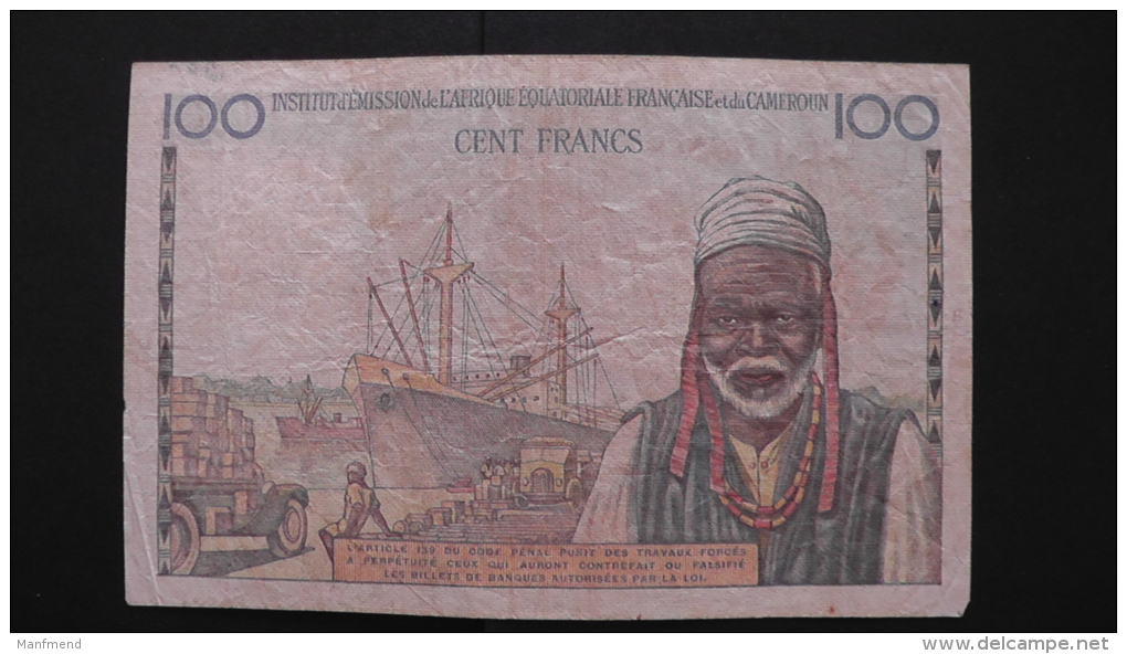 Cameroon - 1957 - 100 Francs - P 32 - VF/F - Look Scans - Camerun