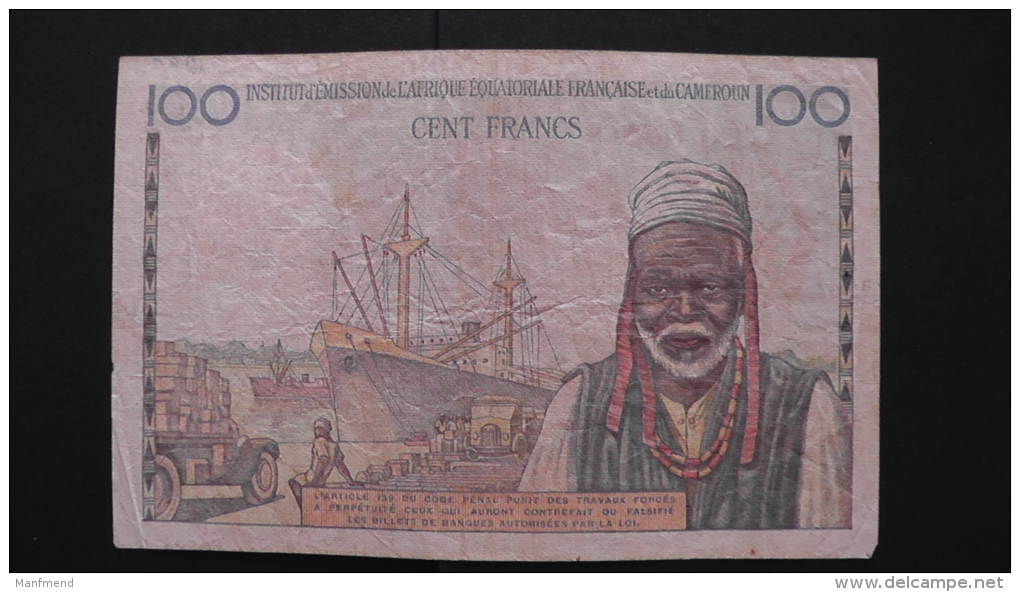 Cameroon - 1957 - 100 Francs - P 32 - VF/F - Look Scans - Cameroun