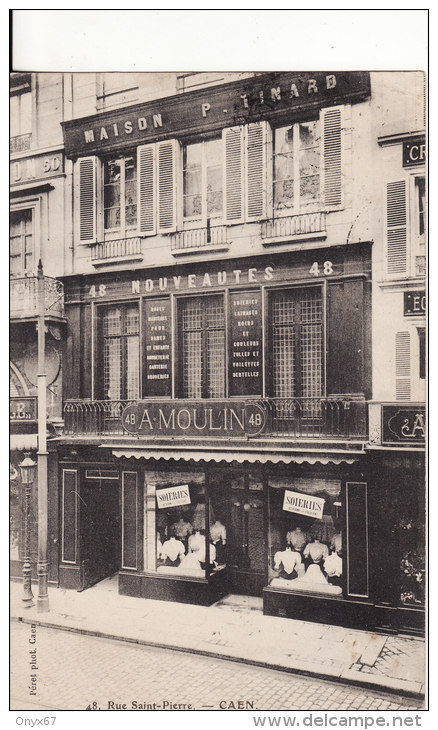 CAEN-14-Calvados-Maison VÊTEMENT P.TINARD-A.MOULIN 48 Rue Saint-Pierre - COMMERCE HABILLEMENT -VOIR 2 SCANS- - Caen