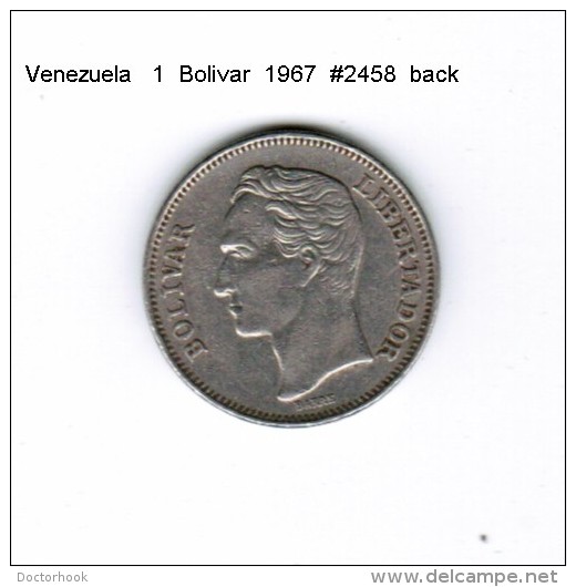 VENEZUELA   1  BOLIVAR  1967  (Y # 42) - Venezuela