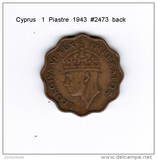 CYPRUS    1  PIASTRE  1943  (KM # 21) - Zypern