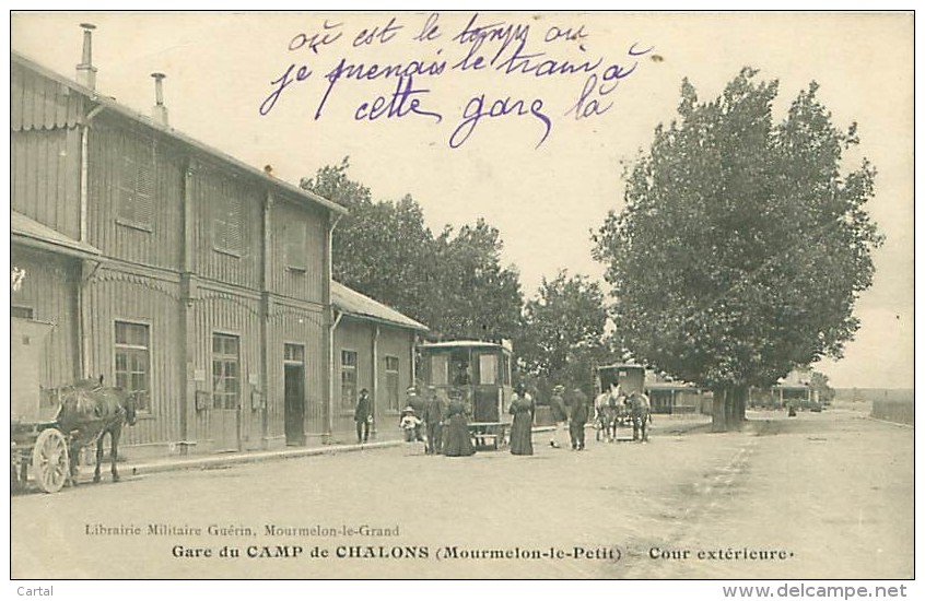 51 - Gare Du CAMP De CHALONS (Mourmelon-le-Petit) - Cour Extérieure (Lib. Militaire Guérin) - Camp De Châlons - Mourmelon