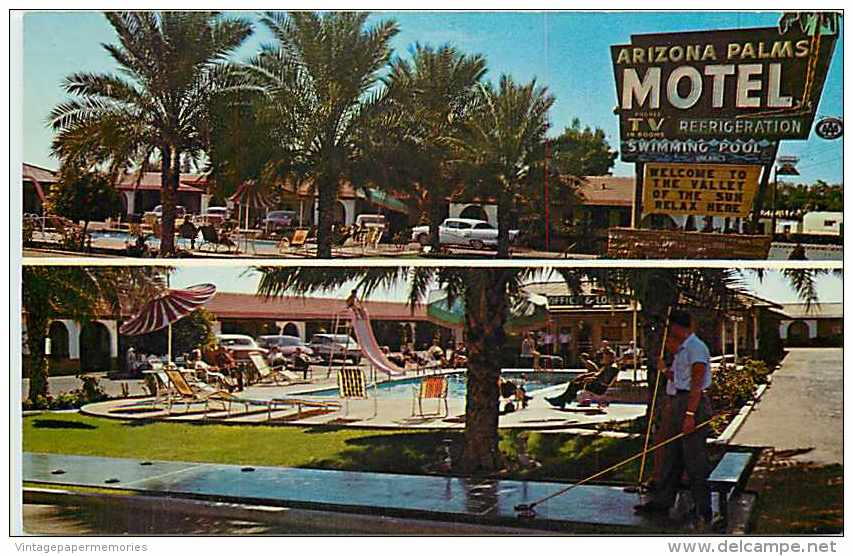 210829-Arizona, Phoenix, Palms Motel, Multi-View, Shuffleboard - Phönix