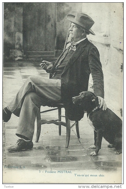 Frédéric Mistral ,écrivain Et Lexicographe Français De Langue D'oc, Avec Son Chien - 1913 ( Voir Verso) - Ecrivains