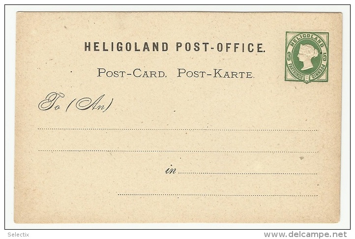 Germany 1879 Heligoland - Postal Stationery Card - Héligoland