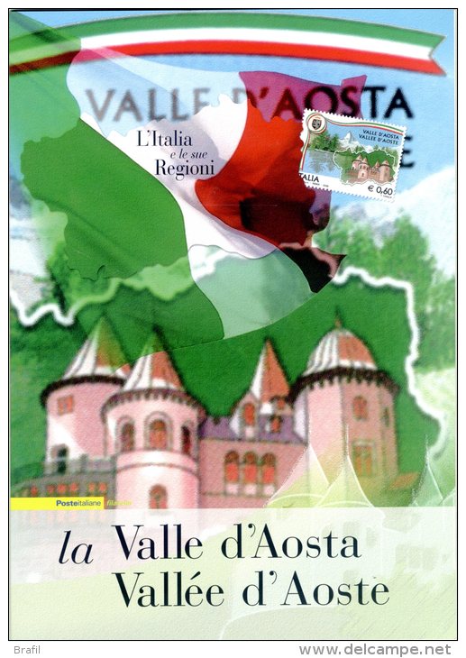 2008 Italia, Folder Turistica Valle D'Aosta, AL FACCIALE - Paquetes De Presentación