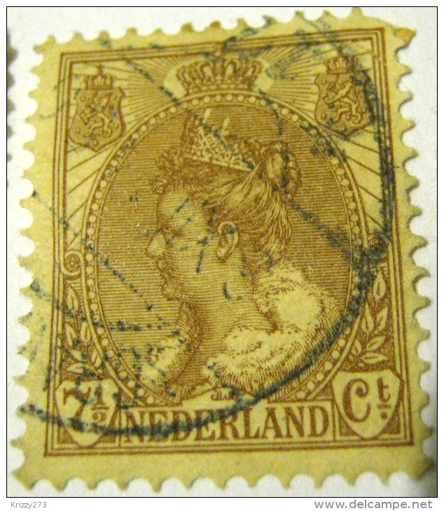 Netherlands 1898 Queen Wilhelmina 7.5c - Used - Used Stamps