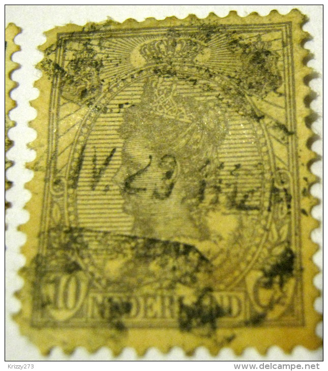 Netherlands 1898 Queen Wilhelmina 10c - Used - Oblitérés