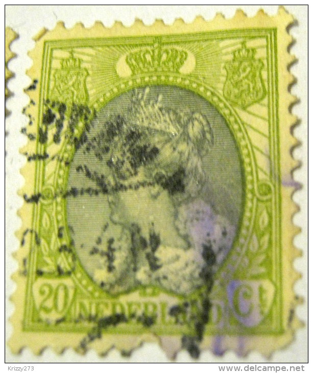 Netherlands 1898 Queen Wilhelmina 20c - Used - Used Stamps