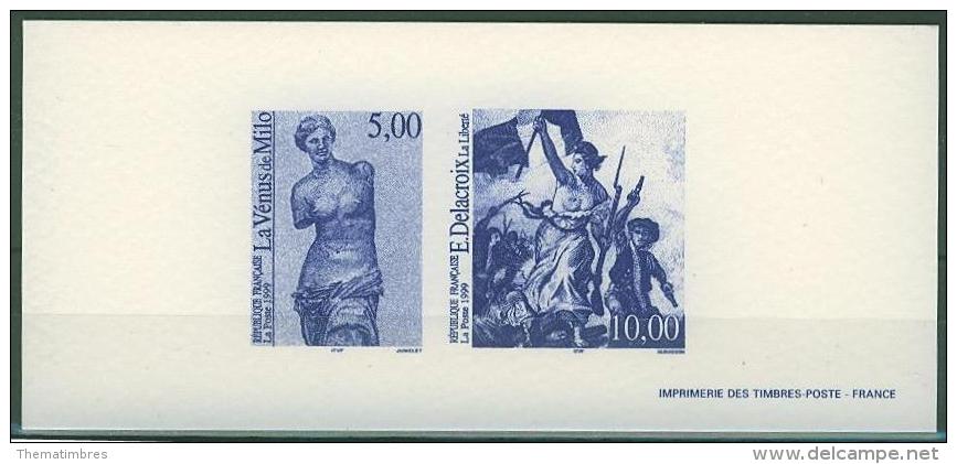 GRA3234 Venus De Milo Liberte Guidant Le Peuple De Delacroix 3234 3236 France 1999 Gravure Officielle - French Revolution