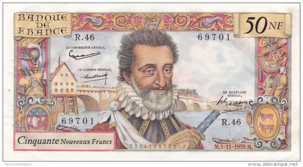 Superbe Et Rare Lot De 10 Billets 50 F HENRI IV Du 05/11/1959 Numéros à Suivre Etat SUP à SUP + @ Billets Français - 50 NF 1959-1961 ''Henri IV''