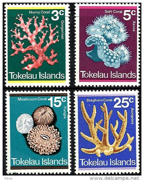 TOKELAU CORAL CORALS MARINE LIFE SET OF 4 ISSUED 1992 MINT SG? READ DESCRIPTION !! - Tokelau