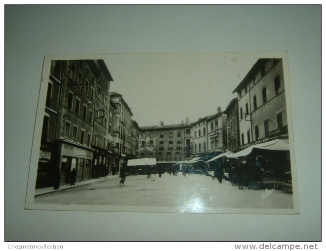 CPSM PHOTO POSTCARD DROME 26 ROMANS SUR ISERE PLACE MAURICE FAURE TEINTURE CADILLAC CAFE DU MIDI BAZAR / 1947 - Romans Sur Isere