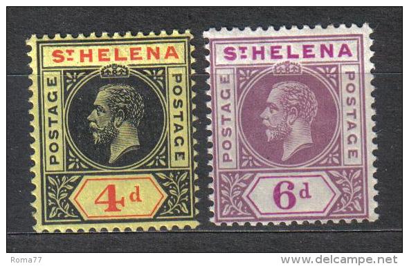 SS2542 - ST. HELENA , Giorgio V Yvert Serie  N. 51/52  *  Mint - Isola Di Sant'Elena