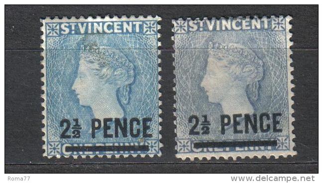 SS2557 - ST. VINCENT , Yvert N. 34 : 2 Nuance Di Colore * Mint . DIENA - St.Vincent (...-1979)