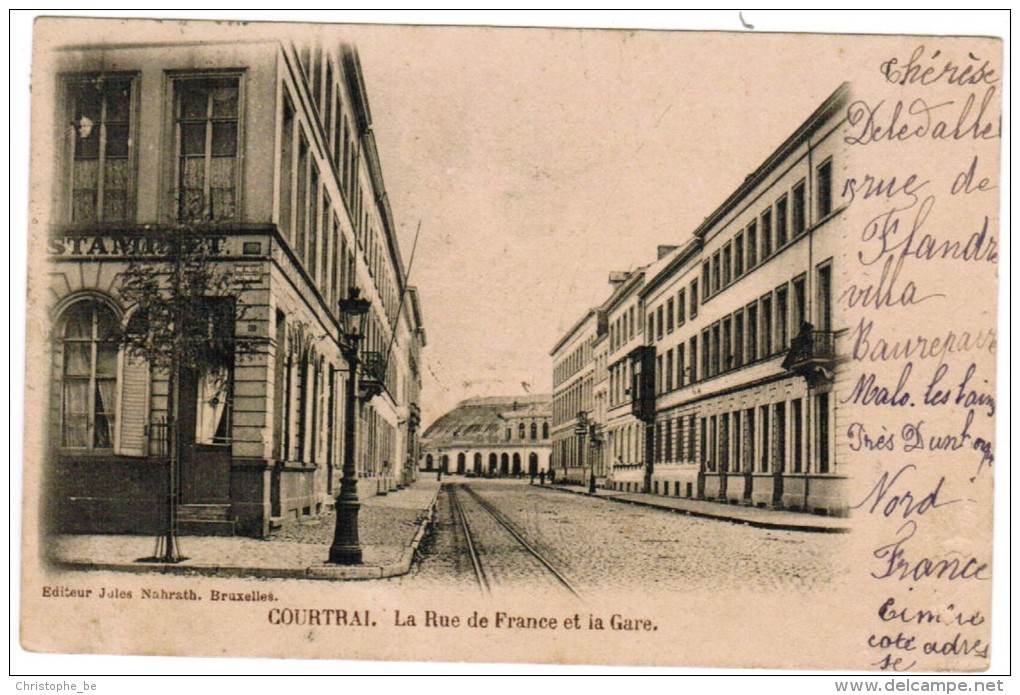 Kortrijk, Courtrai, Le Rue De France Et La Gare (pk12206) - Kortrijk