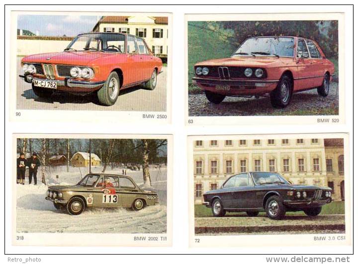 4 Cartes Americana Munich, Automobiles : BMW 3.0 CSi, 520, 2500, 2002 Tii - Other & Unclassified