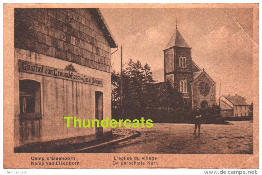 CPA  CAMP D'ELSENBORN L'EGLISE DU VILLAGE - Elsenborn (camp)