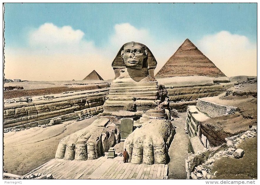 CPA-1955-EGYPTE-GIZEH-LE GRAND SPHINX - TBE - Gizeh