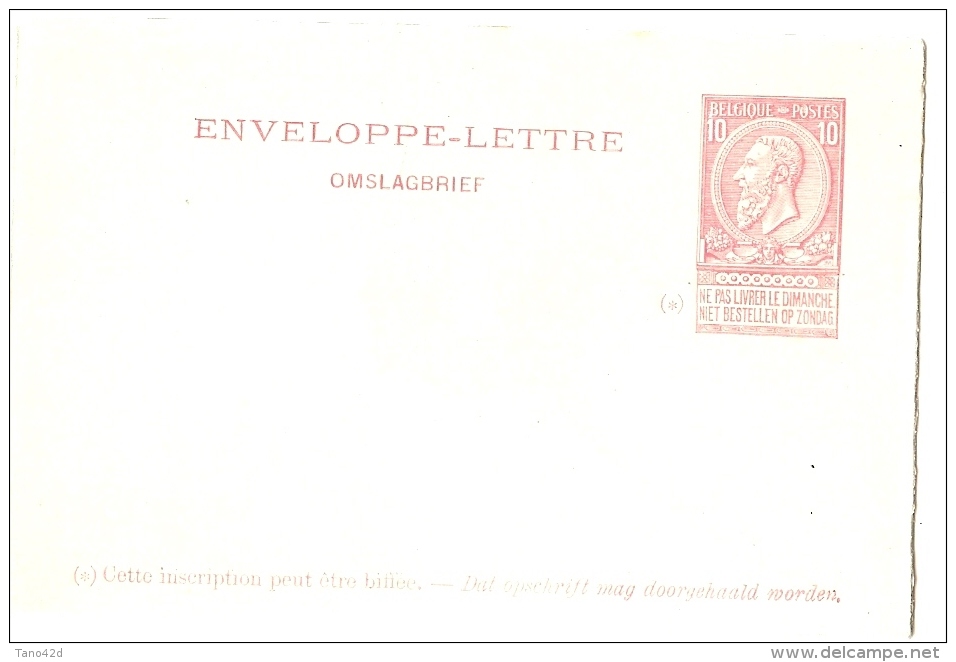 LBR19/2 - BELGIQUE EP ENVELOPPE LETTRE NEUVE - Enveloppes