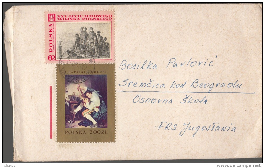 Poland Cover To Serbia - Lettres & Documents