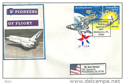 USA. Space Shuttle Discovery  (Histoire De L´Aviation Pioneers Of Flight). Enveloppe Souvenir Floride. - United States