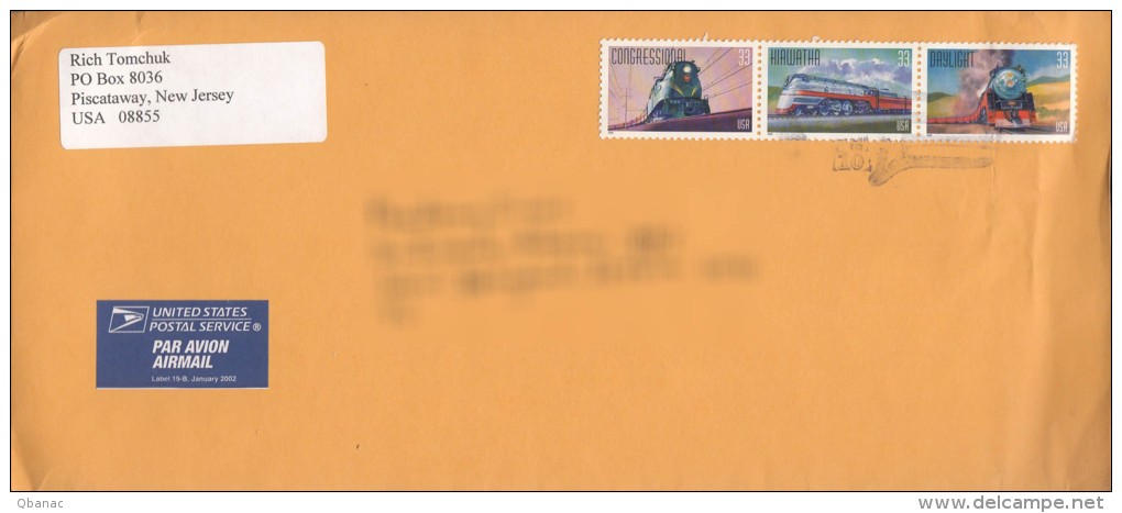 USA Cover To Serbia - Storia Postale