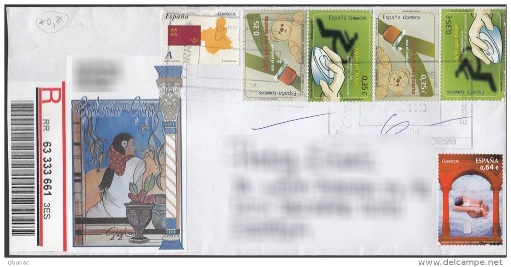 Spain Cover To Serbia - Cartas & Documentos