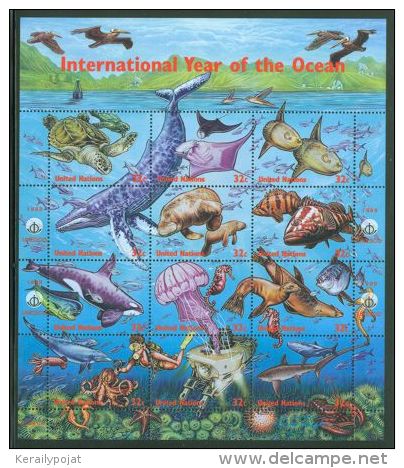 United States (UN New-York) - 1995 Year Of Ocean Sheet MNH__(THB-548) - Ungebraucht