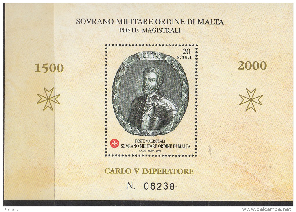 PIA - SMOM - 2000 : V°  Centenario  Della  Nascita  Dell' Imperatore  Carlo  V° - (UN  Bf 61) - Malte (Ordre De)