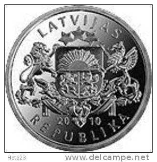 Latvia 1 Lats Horseshoe LUCKY COIN 2010 UNC TYPE 2 - Lettonie