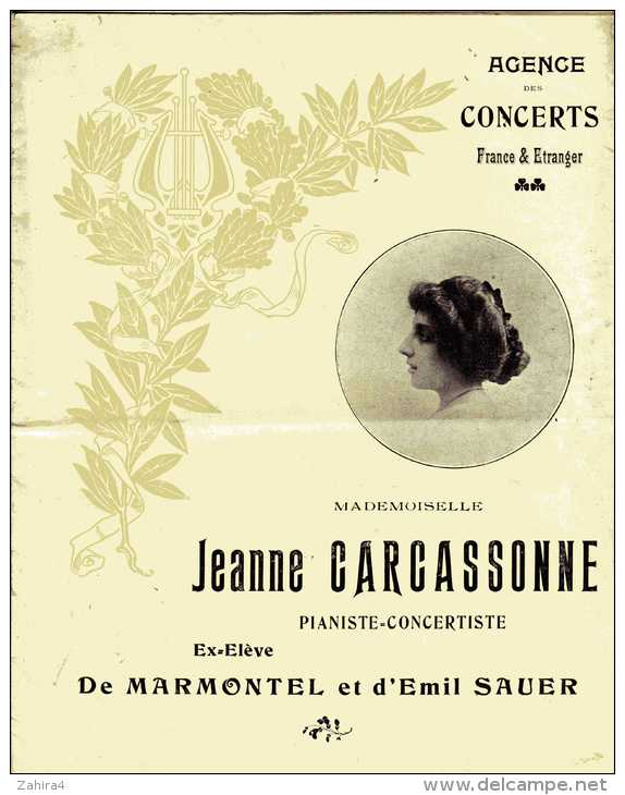 Agence Des Concerts, France & étranger - Appréciations De La Presse Sur Mlle Jeanne Carcassonne Pianiste-concertiste - Musica
