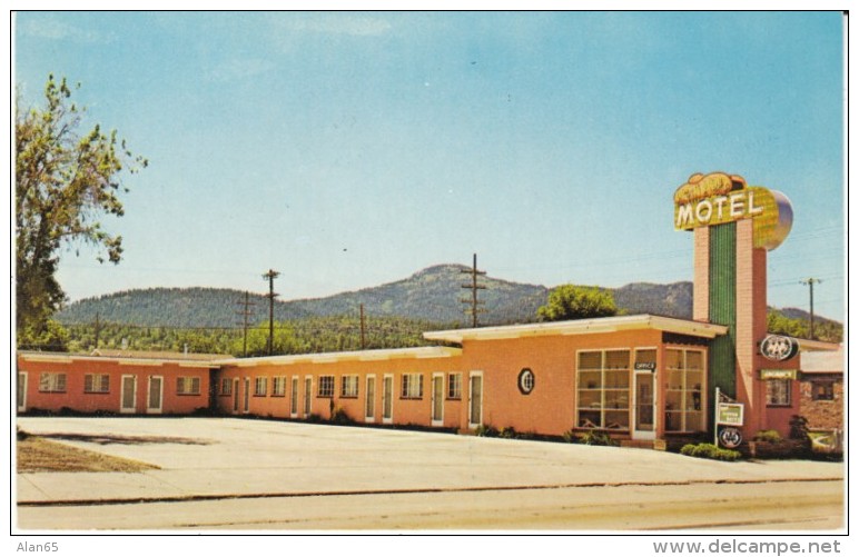 Route 66, Williams AZ Arizona, Highlander Motel, Lodging, 1950s Vintage Postcard - Ruta ''66' (Route)