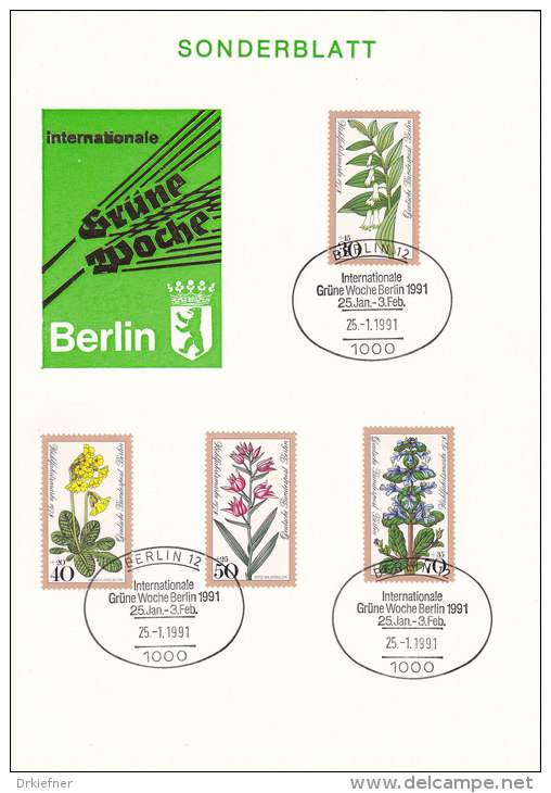 BERLIN 573-576 Auf Sonderblatt Zur Int. Grünen Woche, SoSt: BERLIN Grüne Woche 25.1.1991 - Briefe U. Dokumente