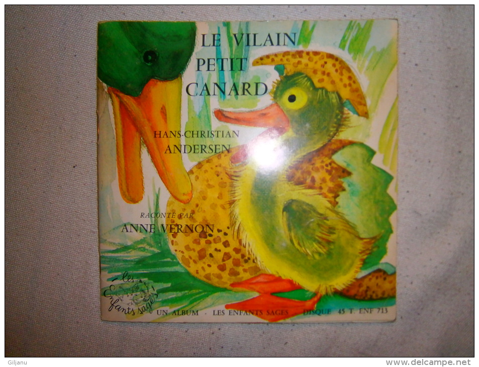 45 T  LIVRE DISQUE LE VILAIN PETIT CANARD - Children