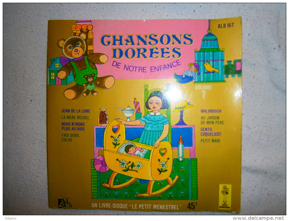 45 T  LIVRE DISQUE  CHANSONS DOREES DE NOTRE ENFANCE - Children