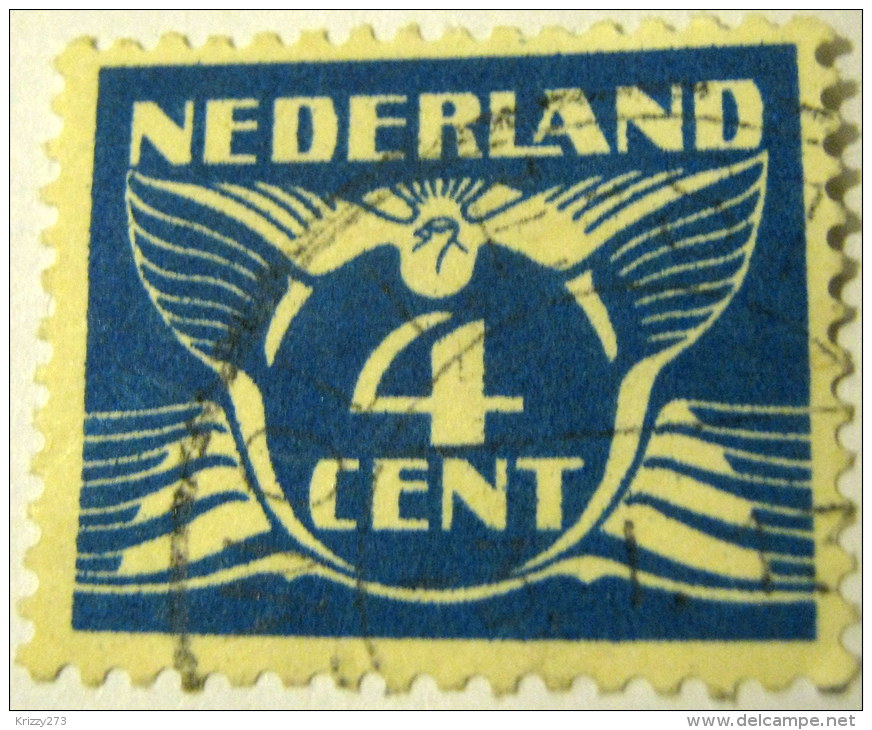 Netherlands 1924 Carrier Pigeon 4c - Used - Oblitérés