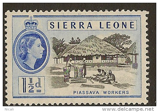 SIERRA LEONE 1956 1 1/2d Plassava SG 212 HM PN205 - Sierra Leone (...-1960)