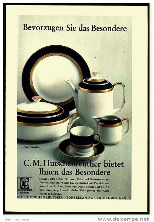 Reklame Werbeanzeige  ,  C. M. Hutschenreuther Bietet Ihnen Das Besondere  -  Von 1968 - Hutschenreuther (DEU)