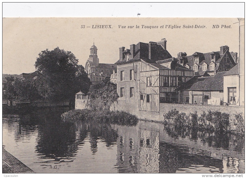 Lisieux - Vue Sur La Touques Et L'Eglise Saint-Désir - [11185L14] - Lisieux