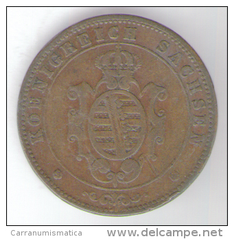 DEUTSCHLAND KOENIGREICH SACHSEN 5 PFENNIGE 1862 ( SCHEIDE MUNZE) - Groschen & Andere Kleinmünzen