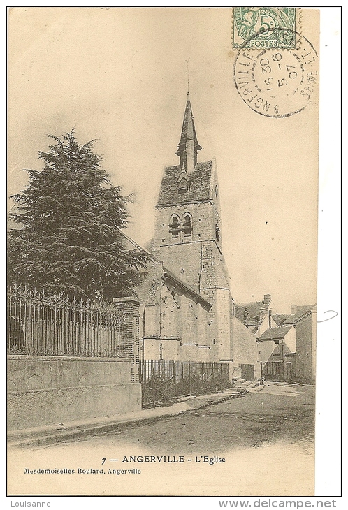 13  /8/ 389   -    ANGERVILLE- L´église - Angerville