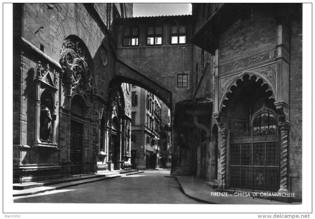 Bellissima Cartolina  Anni  50 (formato Grande)     " FIRENZE - Chiesa Di Orsammichele  " - Firenze (Florence)