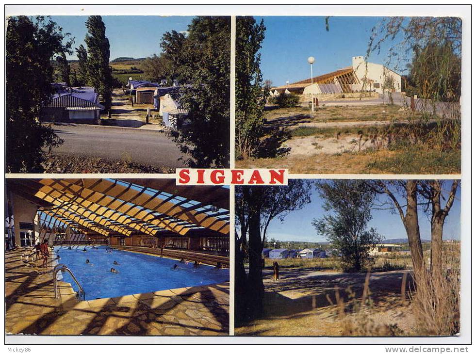 SIGEAN - Le Camping Municipal, La Piscine - Vues Diverses,cpm N° 15420  éd  LARREY - Sigean
