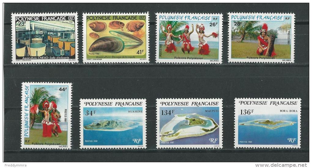 Polynésie: 163/ 167 + 171/ 173 ** - Unused Stamps